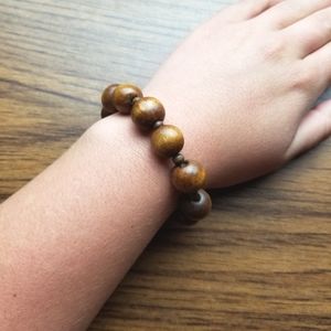 Vintage 60s/70s Unisex Wood Beaded Bracelet